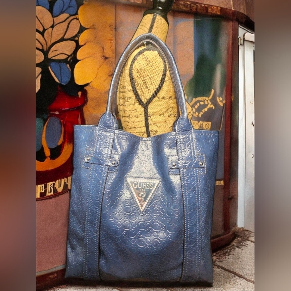 GUESS Bright Candy Collection Blue Tote Bag - Picture 10 of 14